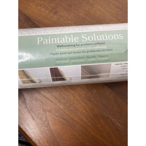 Brewster Paintable Solutions Wallpaper 93965F Textured Wall Covering 11 yds x 20 - Picture 2 of 9